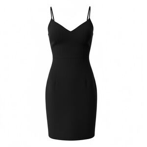 St. John Evening Black Sleeveless Sweetheart Neckline Knit Cocktail Dress Size 6